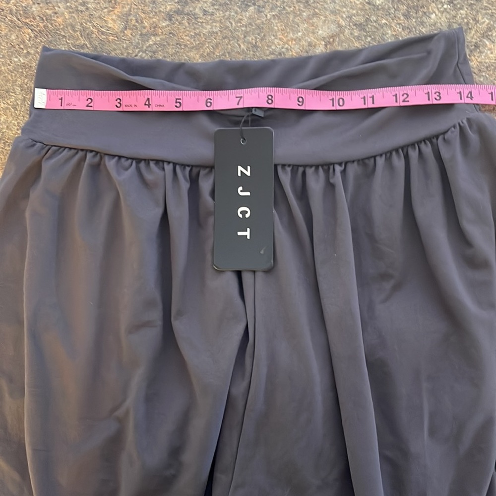NWT Super Soft Charcoal Grey Stretchy Wide Leg Comfy Pants